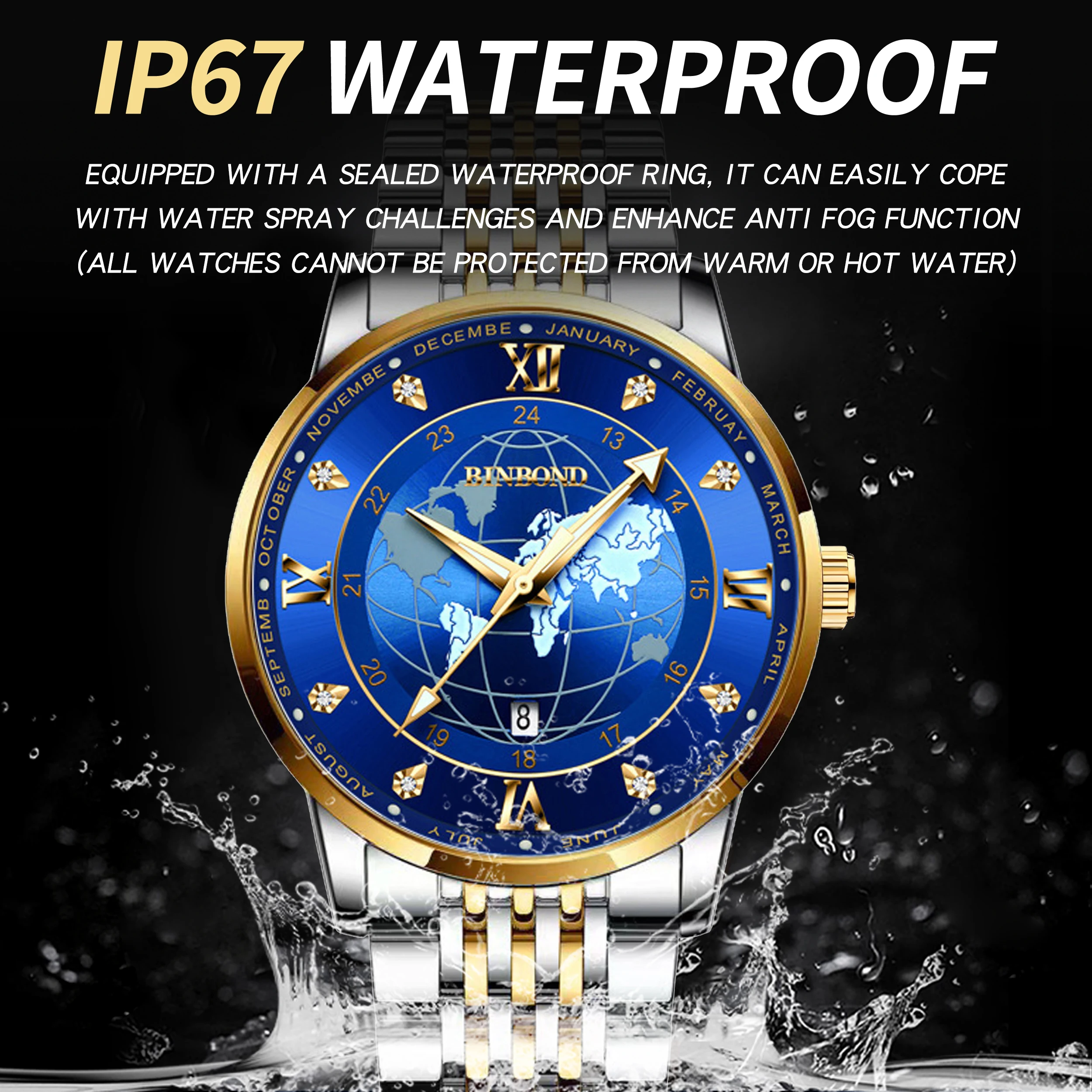 Original Stainless Steel Quartz Watches For Men Luxury Luminous Waterproof Men's Watch Reloj Hombre Wristwatch Mal Gift — image 5