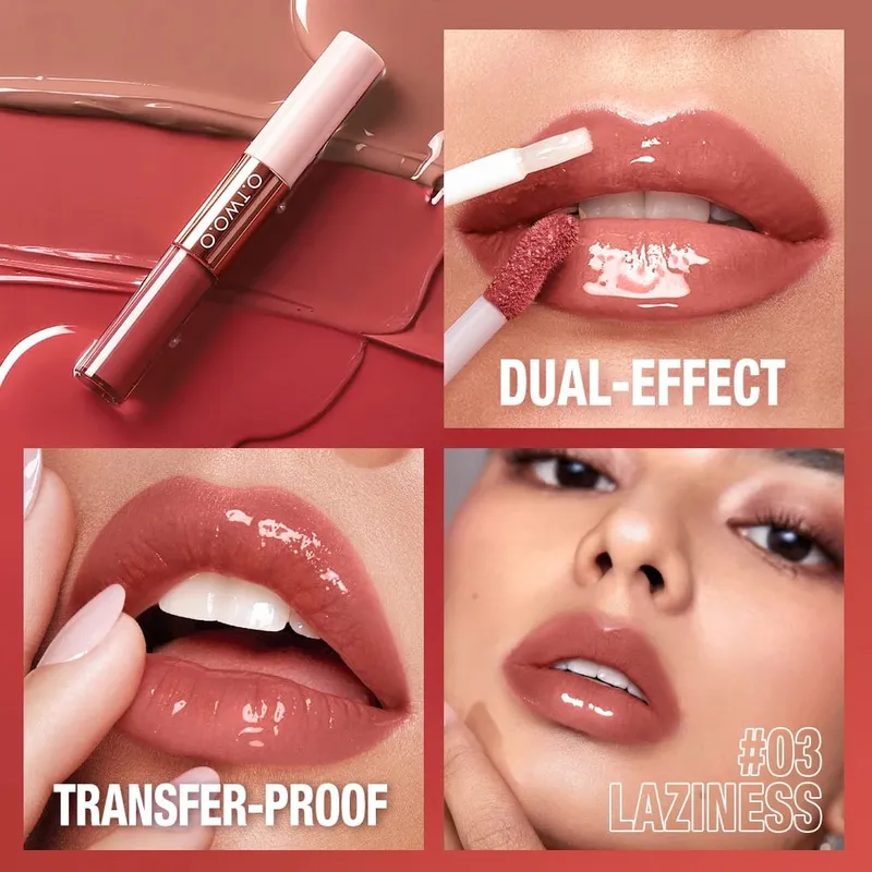 O.TWO.O-Kit de maquillaje 2 en 1, lápiz labial para cejas, delineador de ojos negro, máscara de fibra 4d, juego de maquillaje profesional completo, 6 uds.