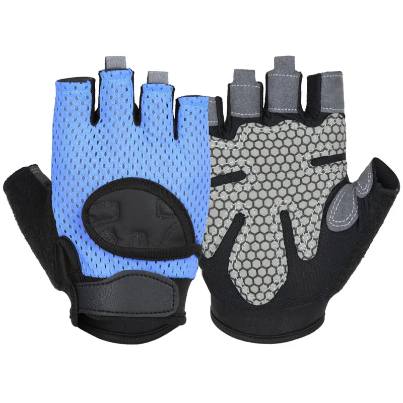 Anti Slip Shock Breathable Half Finger Gloves Breathable Cycling Gloves Fitness Gym Bodybuilding Crossfit Exercise Sports Gloves — image 9