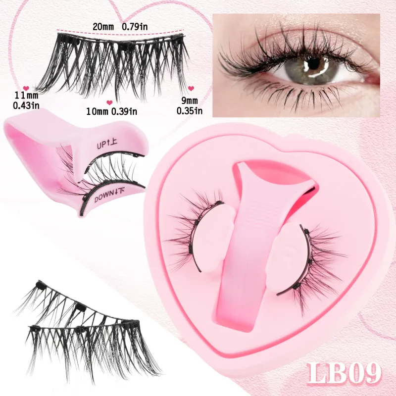 1 Pair Magnetic Eyelashes Fluffy Soft False Lashes With Tweezers Makeup Tool Magnetic Lashes Natural Faux 3D Mink Eyelashes