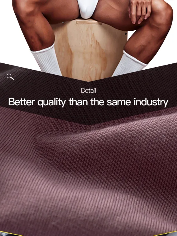 Slips für Männer, nahtlos, Hip-Design, Herren-Unterwäsche, supergroß, breit, 5 cm, elastisches Band, unabhängige Codpiece, kurze Hosen für Jungen — image 10