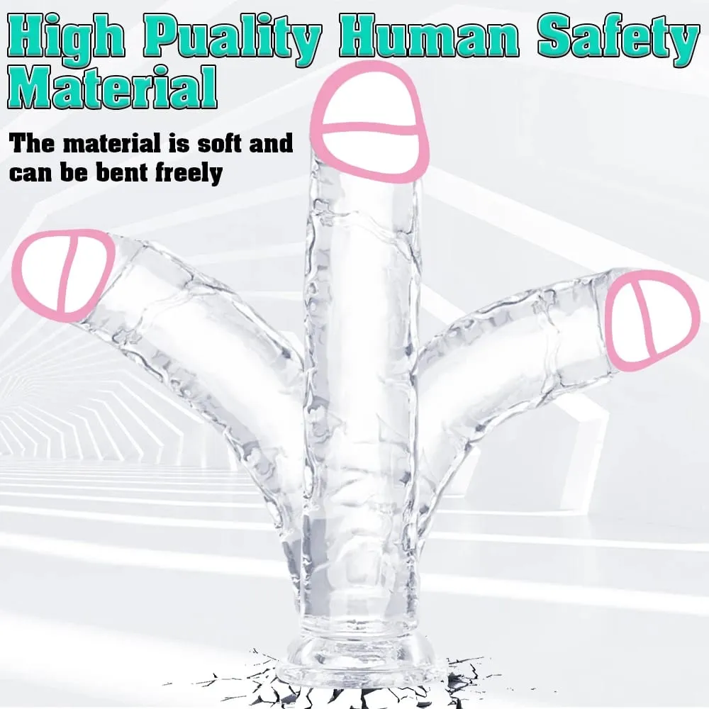 Transparent Big Dick 6 Sizes Realistic Jelly Dildo Soft Vaginal Masturbators Women Gay Penis Anal Sex Toys Suction Cup — image 3