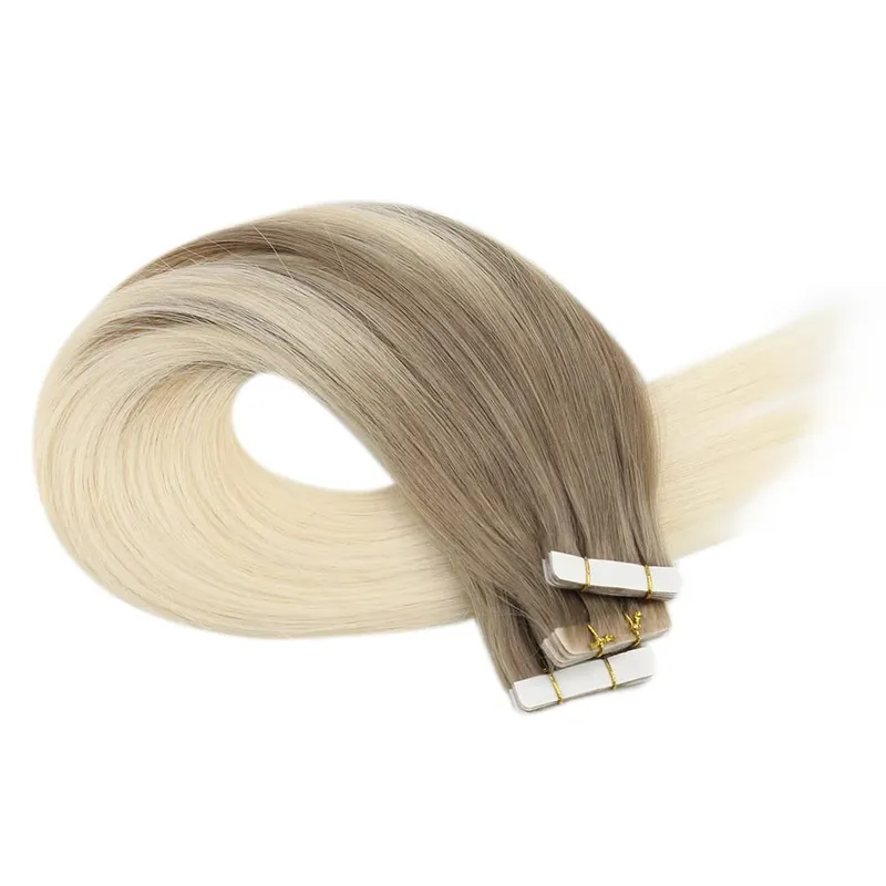 [12 Months] Ugeat Invisible Tape in Human Hair Extensions 10A Grade Seamless Skin Weft Injection Virgin Tape in Hair 2.5G/Pieces