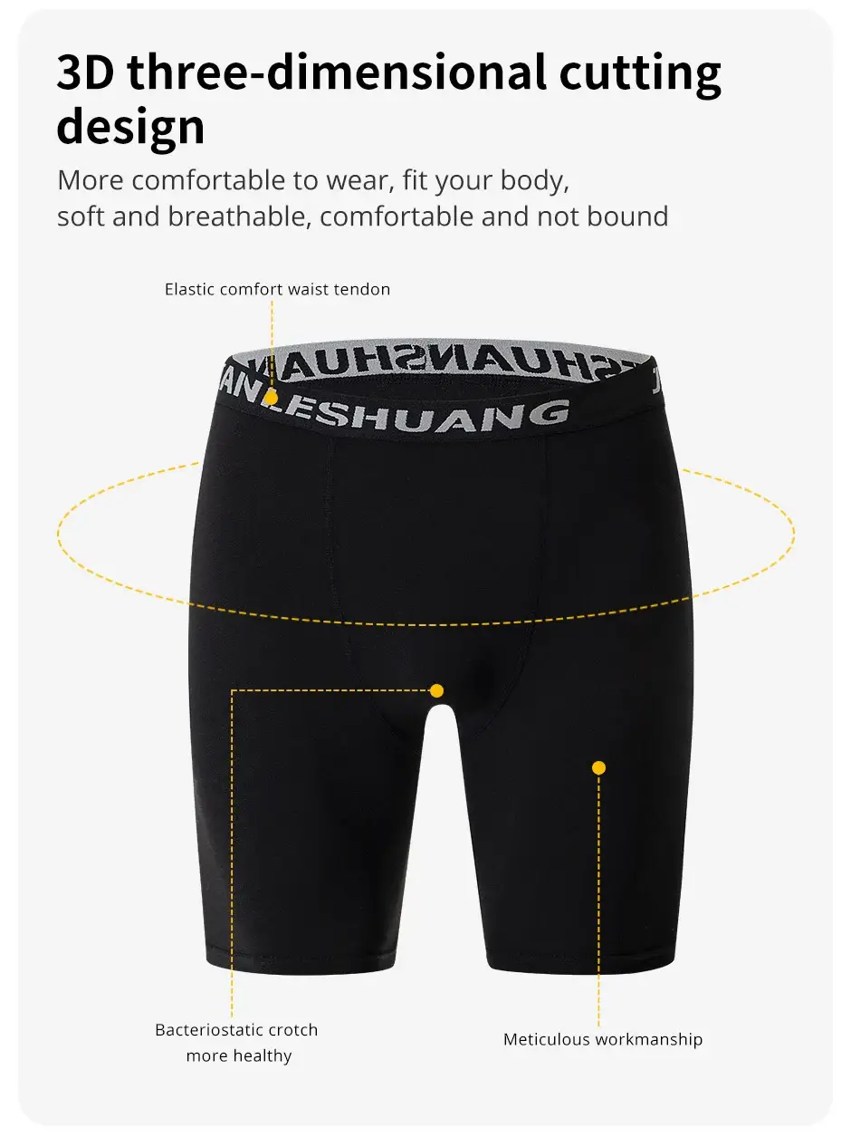 1/5 pçs masculino preto e branco clássico ciclismo roupa interior longa multi-tamanho correndo fitness shorts de treinamento abrangente adolescentes