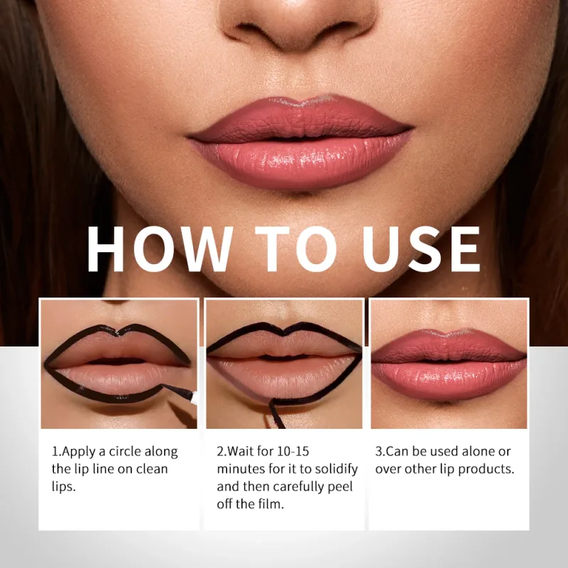 Lakerain descascar delineador labial à prova d'água, delineador labial à prova de manchas, cor de longa duração, não desbota, hidratar, nutrir, maquiagem de contorno labial — image 4