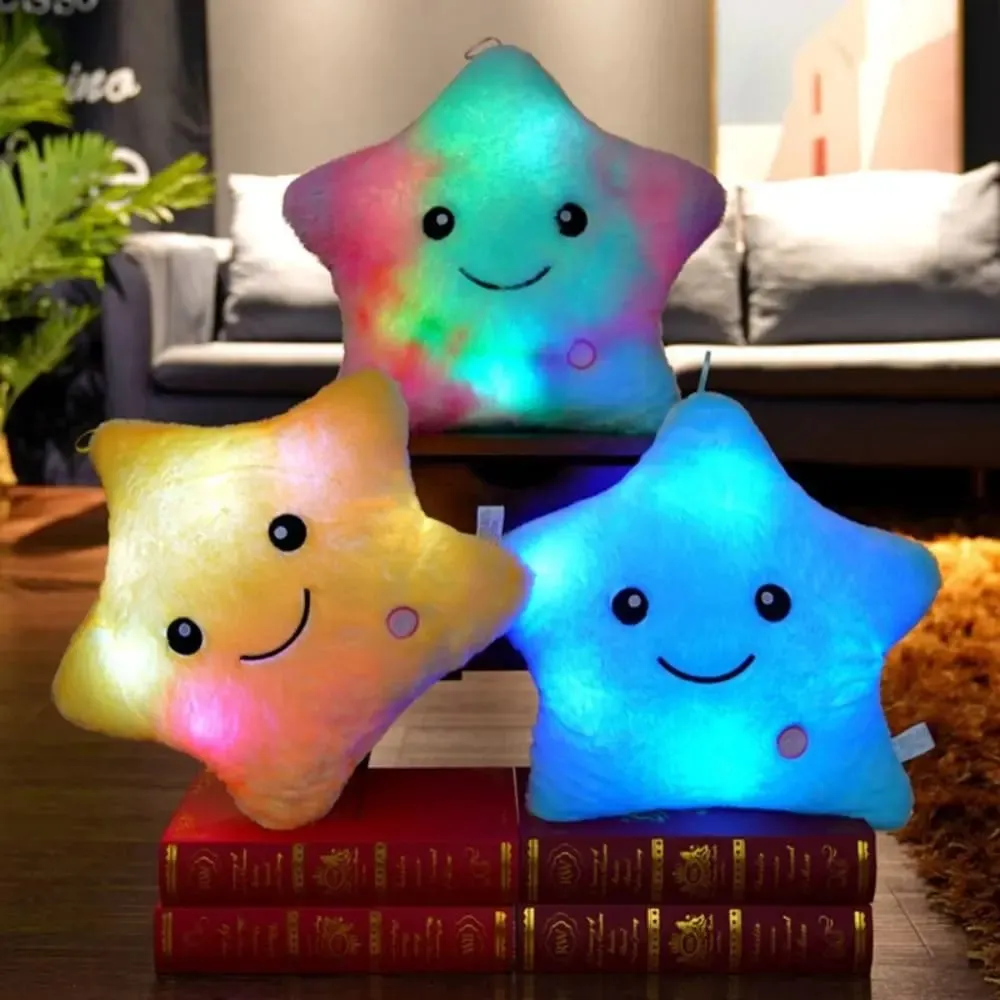 LED Electronic Star ตุ๊กตาของเล่นเด็กอ่อนของเล่นเด็ก LED Star ตุ๊กตาของเล่นตกแต่งบ้าน Star Soft Star หมอน