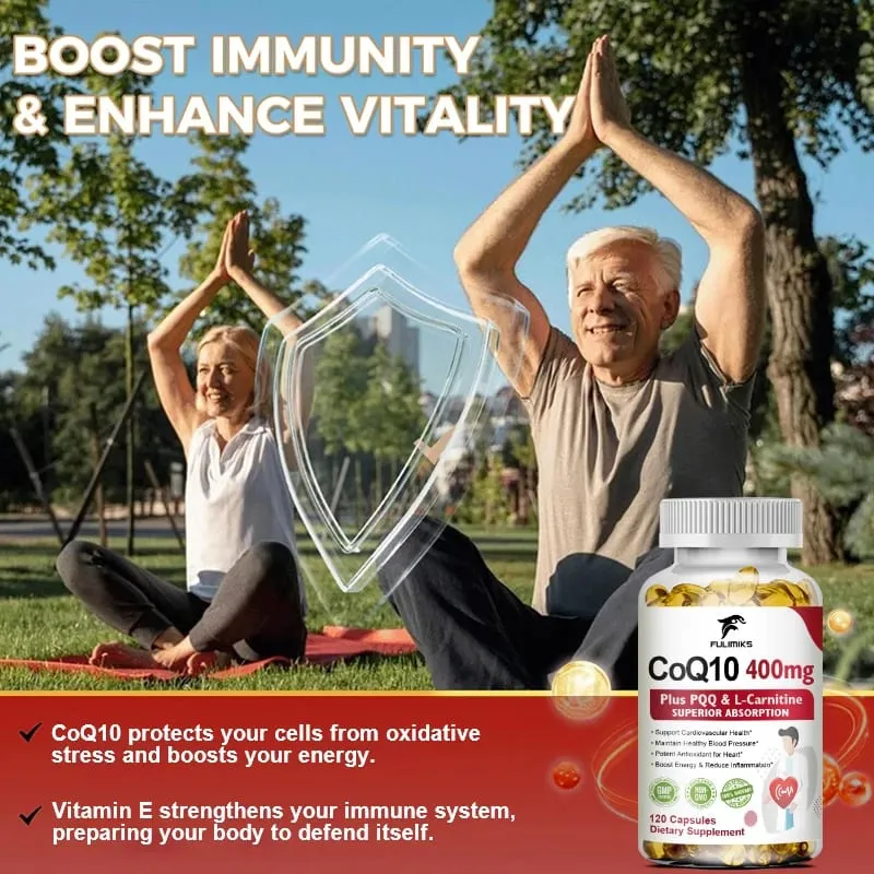 Buy 2 Get 2 Free! CoQ10 Ubiquinol 400mg Capsules Superior Absorption for Heart Health Cellular Energy & Antioxidant Defense — image 6