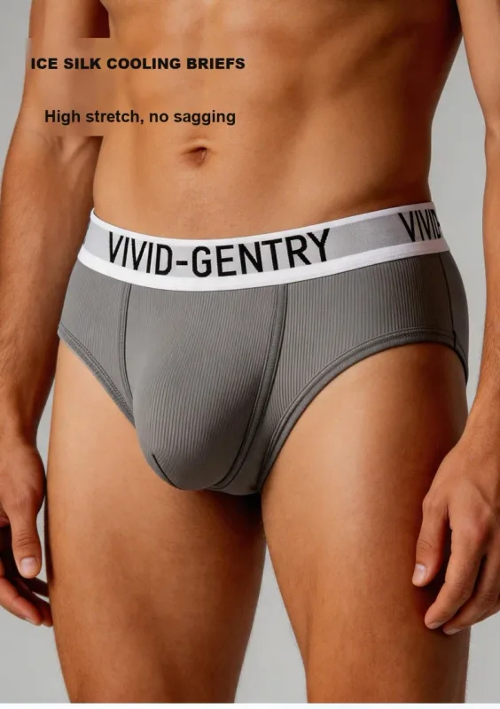 Men's Elastic Ice Silk Underwear Sexy Big U Convex Pouch Briefs Korean Youth Breathable Sports Panties Solid Mid Waist Underpant — image 13