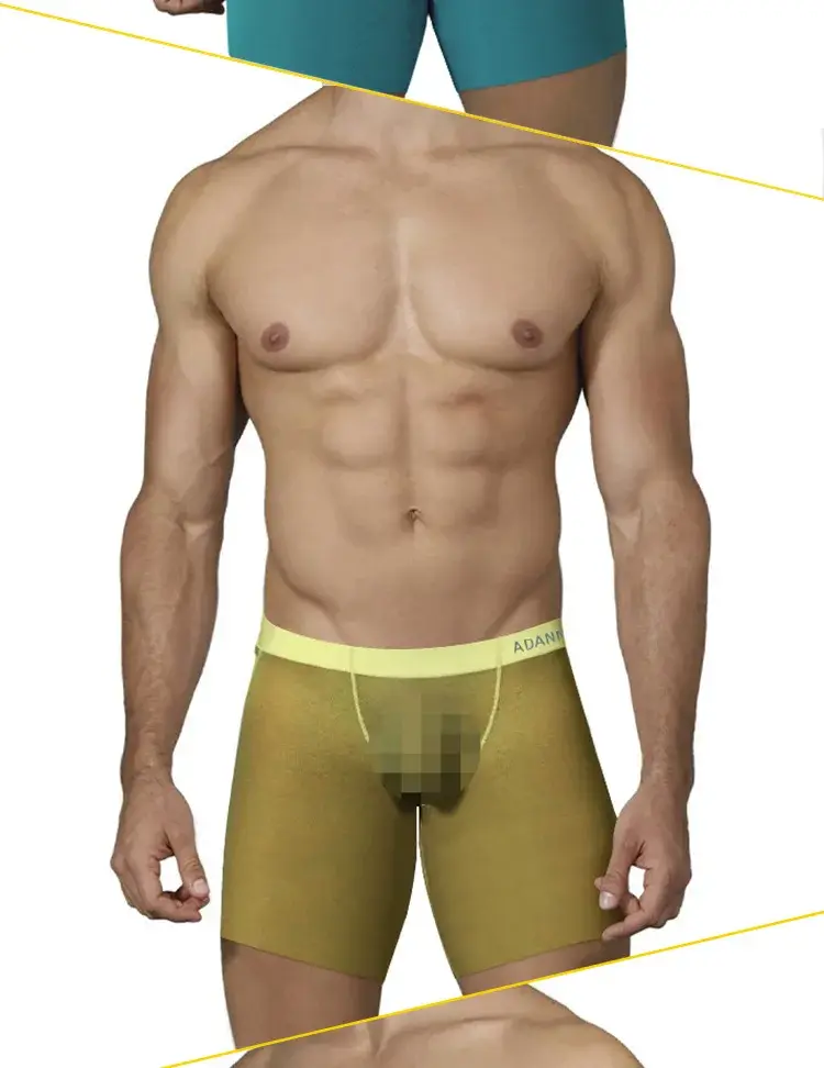 0.01mm Ultra-thin Men ชุดชั้นในกางเกงขาสั้นกางเกงขาสั้น Cooling Ice Silk โปร่งใส Gym ฟิตเนสกางเกงไม่มีรอยต่อตาข่าย Slips
