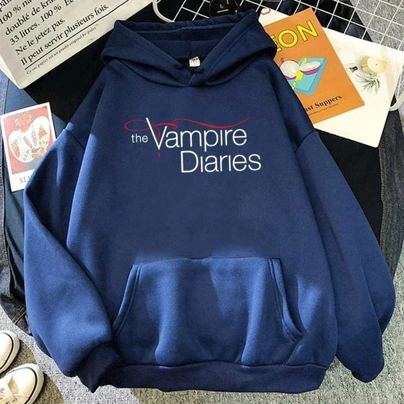 2026 New The Vampire Diaries Print Hoodie Women Men Casual Tops Autumn And Winter Sweatshirts Long Sleeve Harajuku Pullover