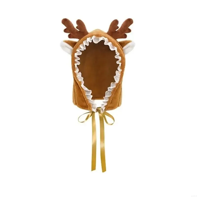 4Pcs Anime Lingerie Deer Cosplay Lingerie Costume Set Tiny Furry Bra and Panty Cap and Wrist Cuffs — image 3