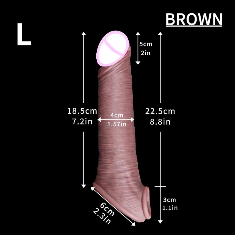 Návlek na erekci Trénink penisu Sexy dospělý muž Silikonový návlek na penis prodlužovač penisu Mužská erotická hračka Dildo Cock