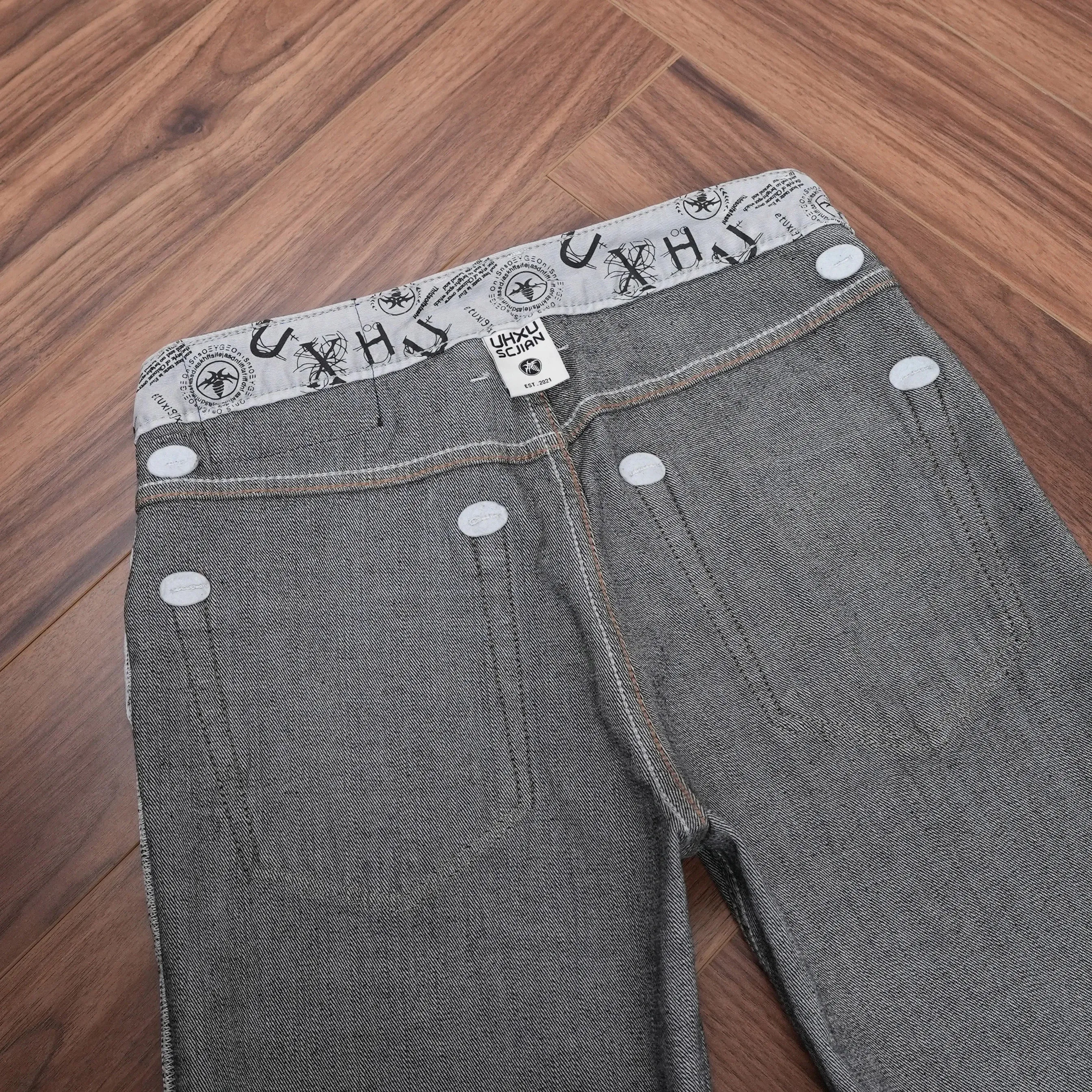 Men's Autumn New Arrival Black Gray Slim Fit Straight Denim Jeans | Slight Stretch | Dark Wash | Versatile & Comfortable Pants — image 4