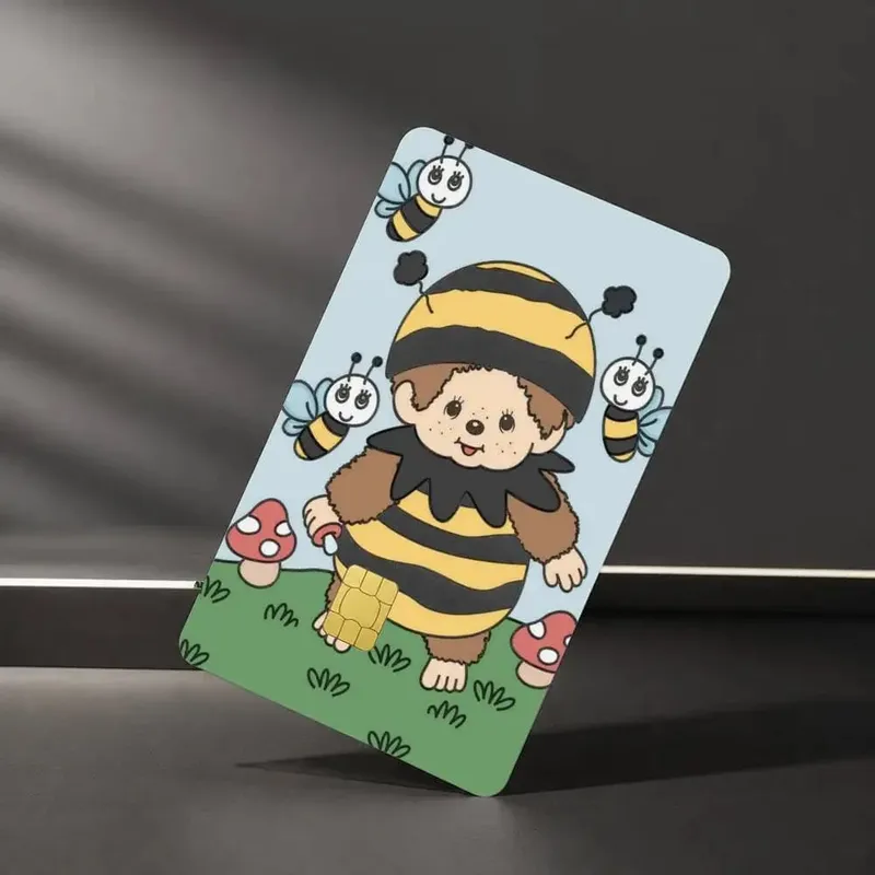 Cute M-MonchhichiS Sticker Film Tape Skin for Credit Card Debit Card Waterproof Stickers — image 14