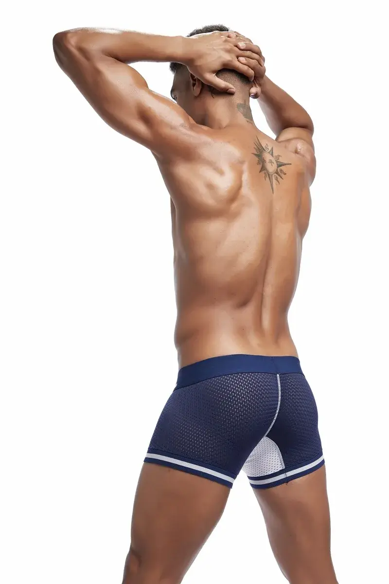 Jockmail Pakaian Dalam Jaring Boxer Pria Celana Pendek Olahraga Nyaman Lembut Bersirkulasi Celana Dalam Pria Dewasa Pakaian Dalam Wanita — image 18
