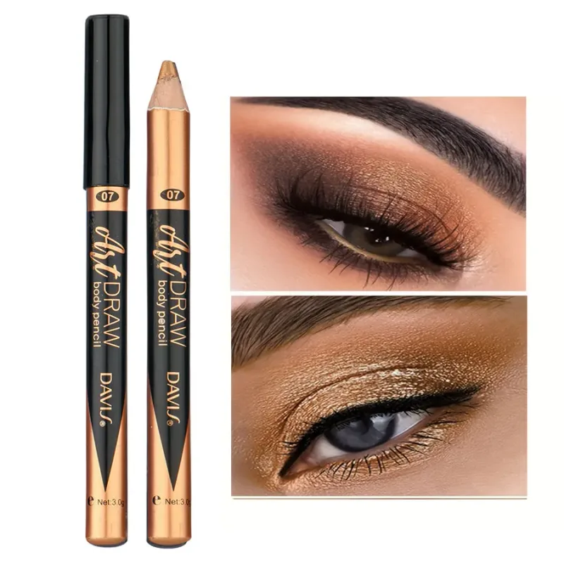 Pena Eyeliner Bibir 15 Warna Hitam Biru Multiwarna Metalik Mutiara Glitter Matte Finish Pena Rias Mata Gaya Smokey Punk