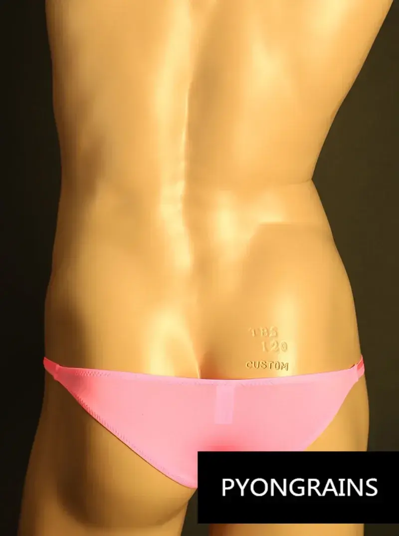 Lelaki Cincin O Logam Boleh Laras Dua Tali Nipis Bikini Seluar Rendah Naik Sutera Ais Sutera 3D U Convex Pouch Seluar Dalam Lelaki Seksi — image 12