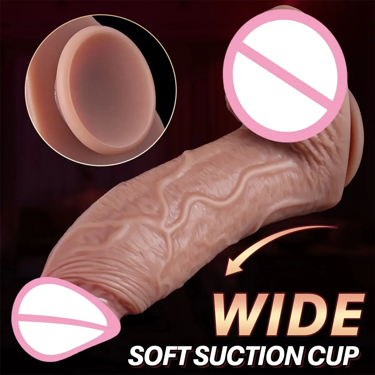 Supertjocka realistiska huddildos för anala enorma sexleksaker Silikon Kvinna Vagina Vuxen Onanist kuk Gay Big Dick Buttplug 18+