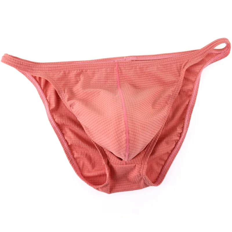 Herr Bikinitrosor Sexiga underkläder Gay Trosor Bekväm penispåse Slip Hombre Cuecas Herrkalsonger Nylon Mesh QuickDryHT116 — image 2