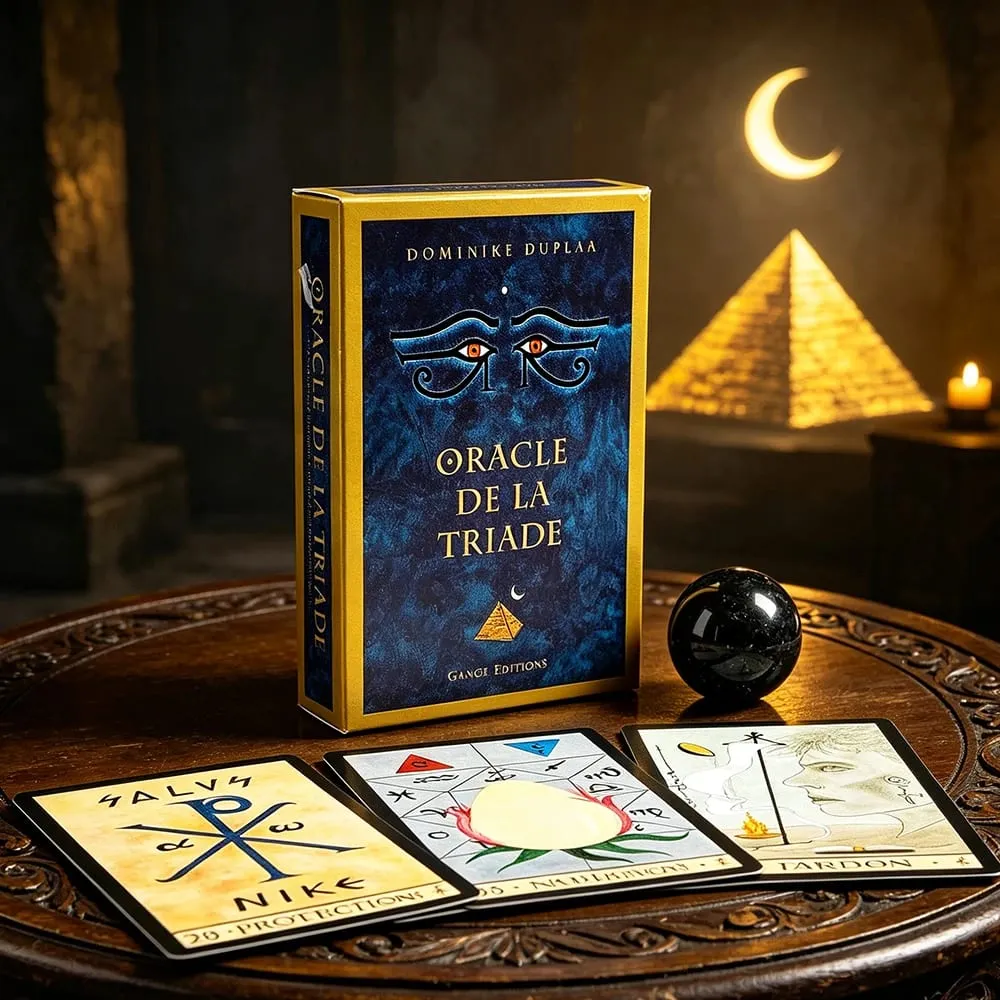 Oracle De La Triade French Version Oracle Cards Ancient Egyptian Mystic Divination Deck Spiritual Fortune-Telling Cards Game — image 2