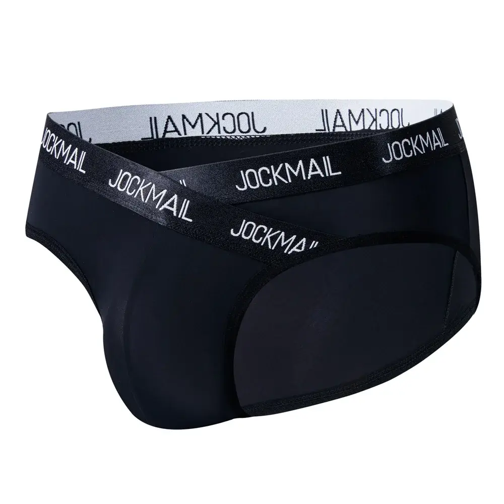 Jockmail Herr Underkläder Låg midja Sexig Brev Sport Andas Sommar Ice Silk Trosor Stor väska Nylon Enfärgad Man Trosor — image 26