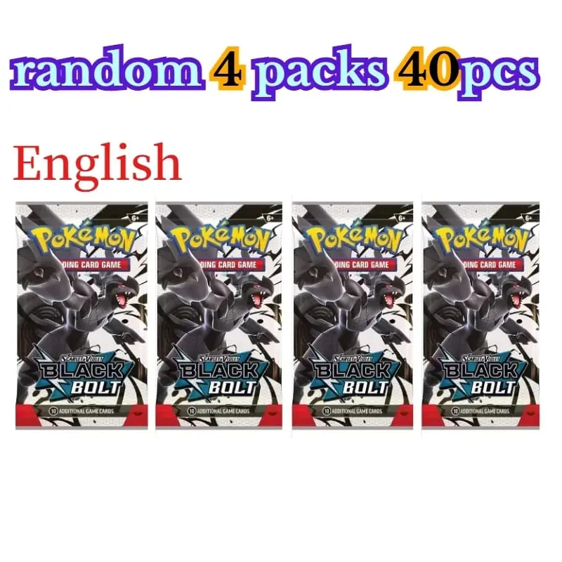 zábava 40 kusů Pokemon Card Pack 4 sady Sun Moon Violet 151 Angličtina Sběratelské karty Sběratelské hračky Halloween Dárek Fantasy Sci-Fi — image 25
