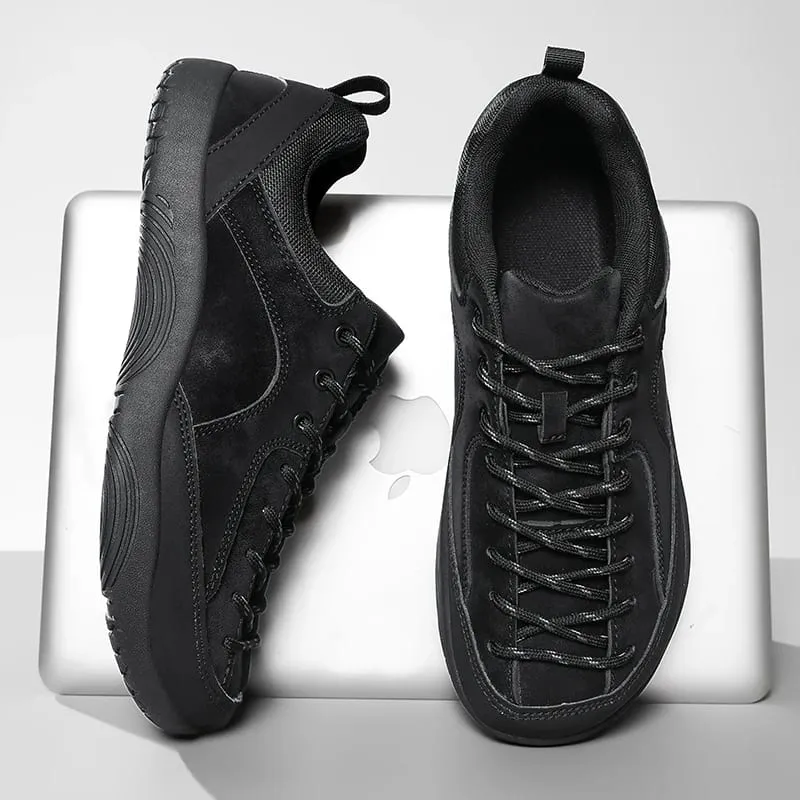 Unisex Barefoot Wide Toe Running Shoes Minimalist Artificial Leather Walking Sneakers Lace Up Lightweight Breathable Shoes — image 5