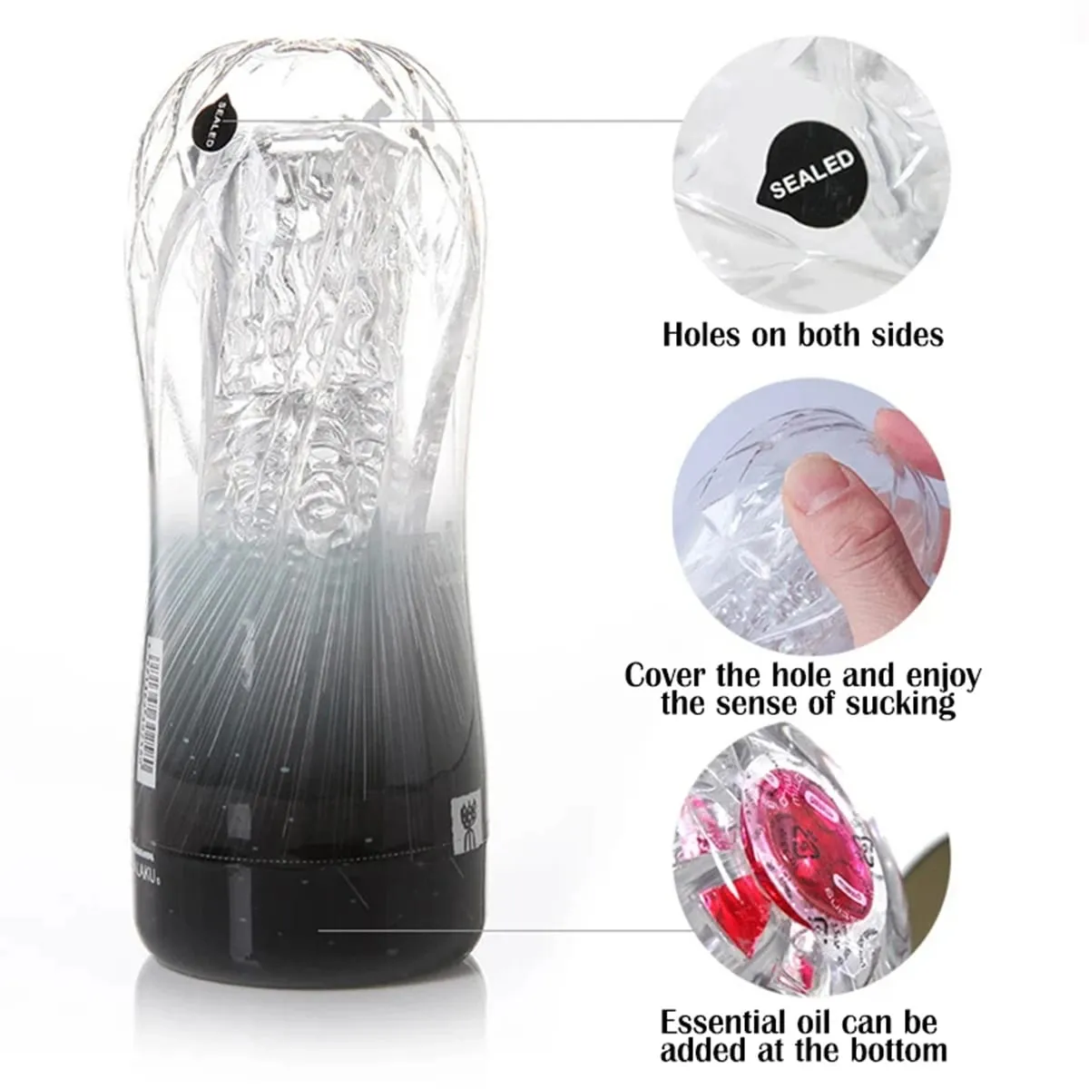 Male Masturbator Soft Pussy Sex Toys Transparent Vagina Adult Endurance Exercise Sex Products Vacuum Pocket Cup For Men — image 4