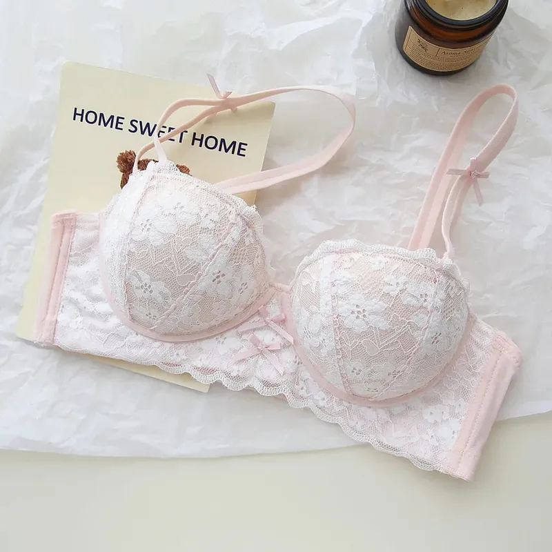 French Lace Women Bra Set Wire Free Push Up Lingerie Set Small Bust Lift Enhance Brassiere And Panty Underwear 32‑38 — image 12