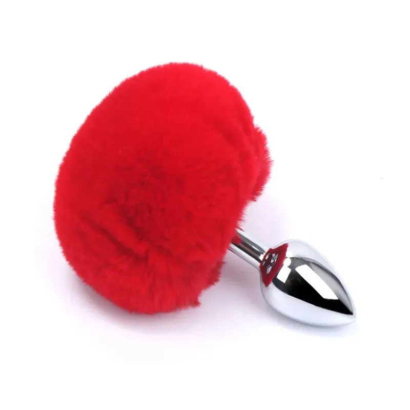 Metal Plush Rabbit Tail Anal Plugs Prostate Massager Butt Plug Rabbit Ear BDSM Cosplay Erotic Sex Toys for Women Adults Sex Game — image 13