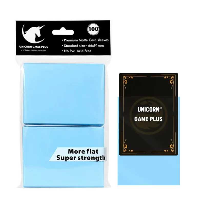 100pcs 2.5 "x3.5" 프리미엄 트레이딩 카드 슬리브 66x91mm MTG Magic Gathering Lorcana 게임 카드 용 표준 크기 보드 게임 카드