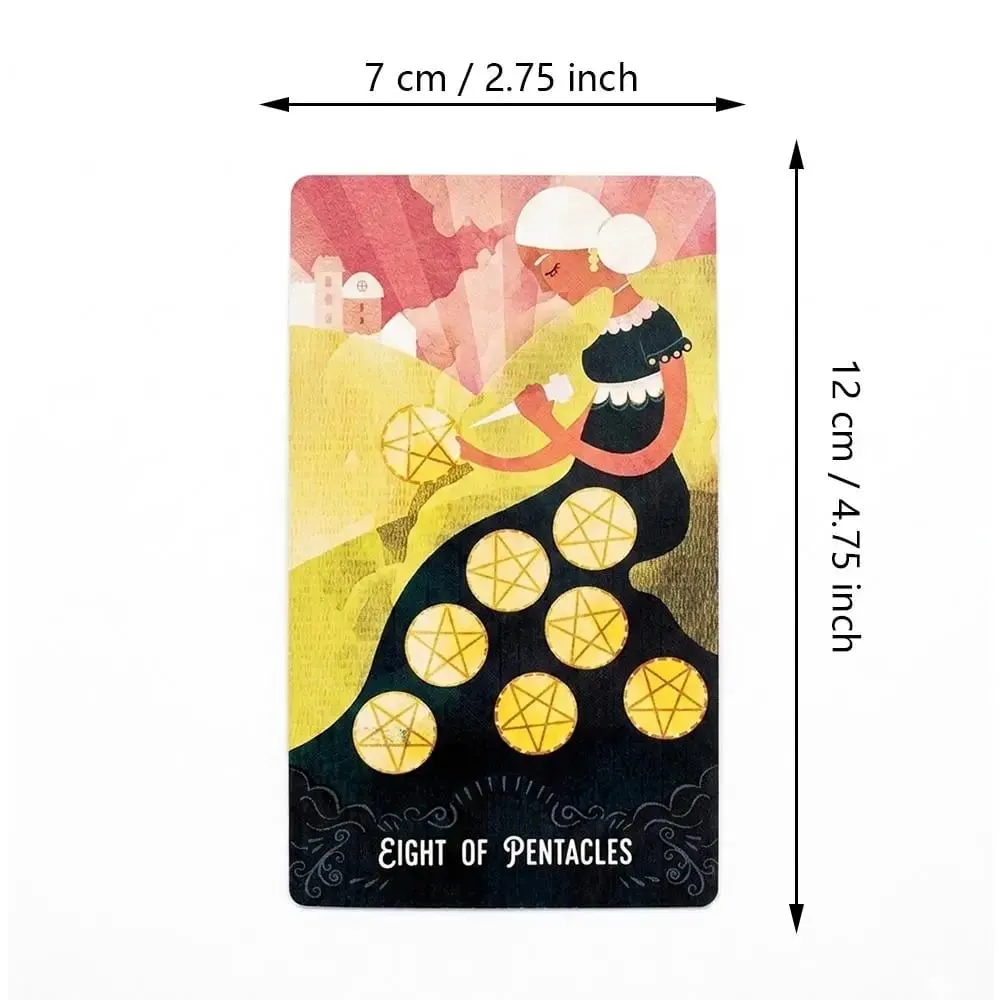 Star Maiden Tarot Deck 78 Card Deck Aesthetic Celestial Divine Tarot σε άκαμπτο κουτί δύο τεμαχίων διπλό ανάγλυφο 12*7cm — image 5