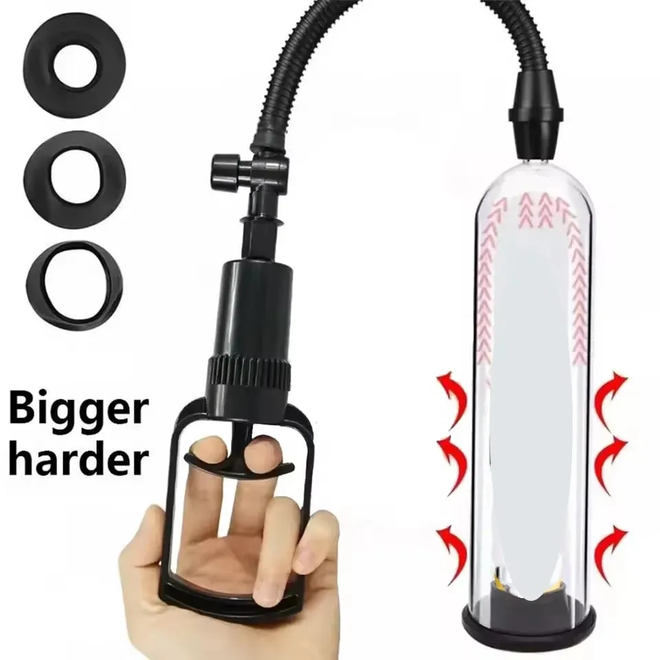 Penis Enlargement Manual Vacuum Pump Sex Toy Dick Stimulate Extender Masturbator Male Penis Vacuum Pump Big Cock Lasting Trainer