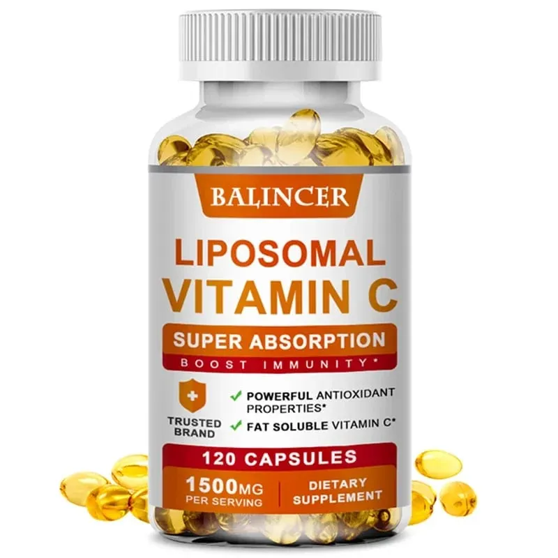 Vitamine C liposomale 1500 mg vitamine C à haute absorption système immunitaire et collagène supplément d'acide ascorbique liposoluble haute puissance — image 9