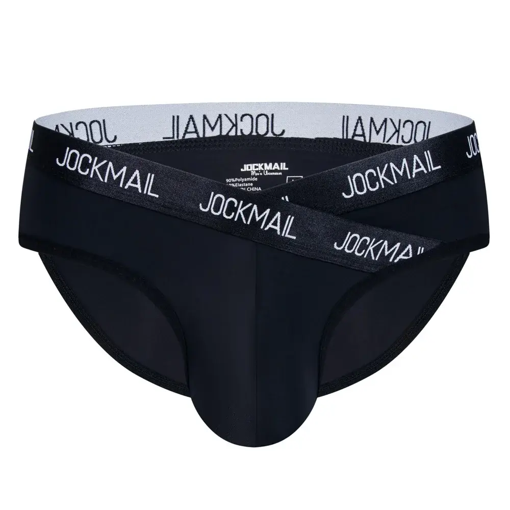 Jockmail Herr Underkläder Låg midja Sexig Brev Sport Andas Sommar Ice Silk Trosor Stor väska Nylon Enfärgad Man Trosor — image 23