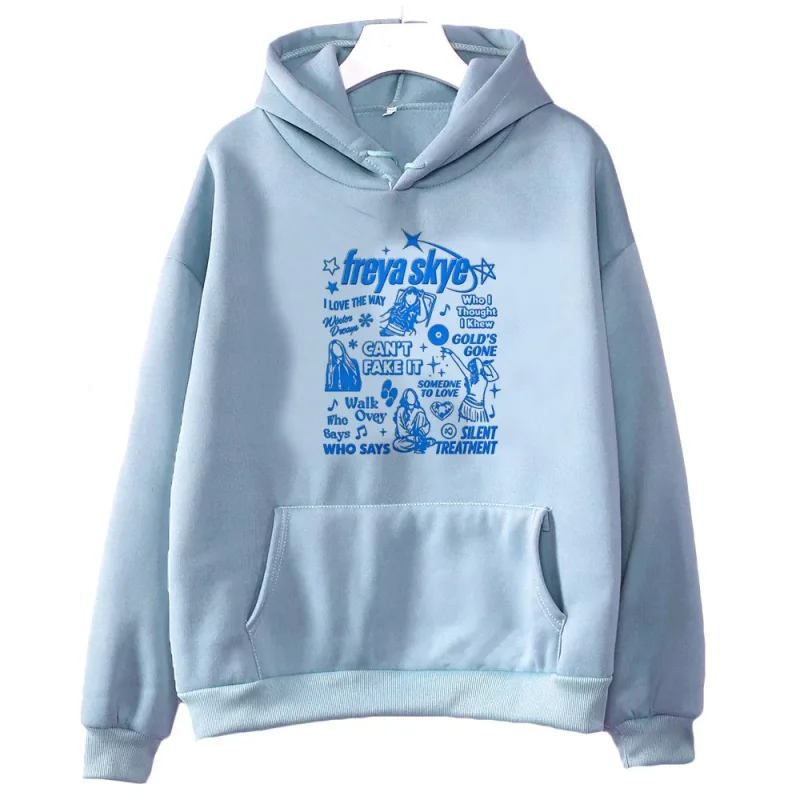 Freya Skye 2000s fashion hooded sweatshirt - Women's loose fit - Men's version. Cutecore. Suitable for both men and women. — image 10
