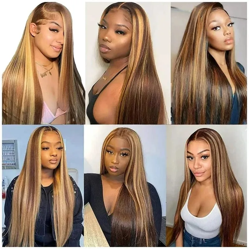 Highlight #4/27 Straight Tape In Hair Extensions 100% Human Hair Skin Weft Invisiable Tape In Human Hair Extensions 20/40/60pcs — image 6