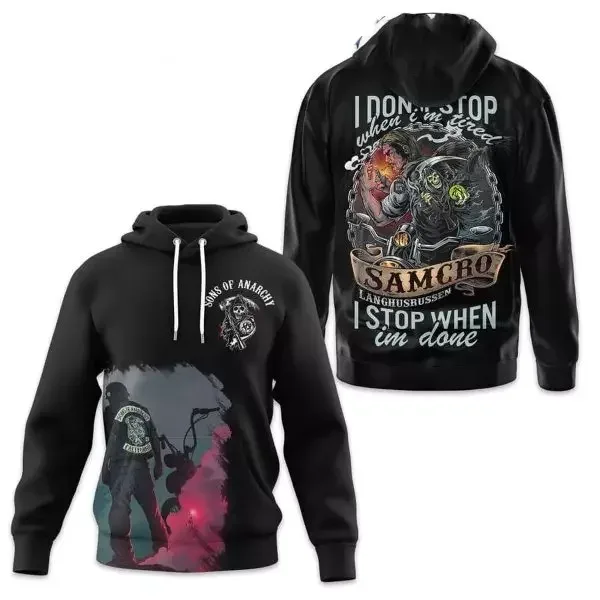 Hot Sale Men's 3D Print Hoodies Sweatshirts Sons of Anarchy Street Style Unisex Loose Casual Pullover Y2K Tracksuit Autumn — image 11