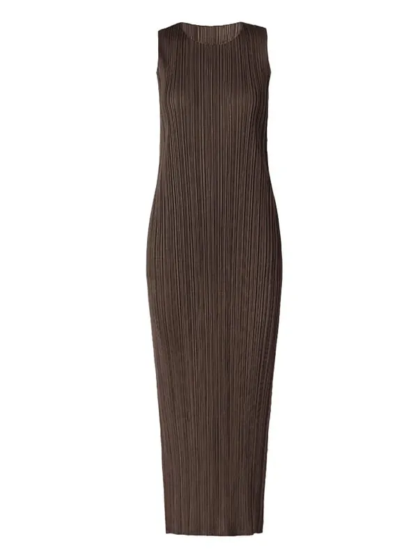 Miyake Plissee Frauen Kleid Sommer Ärmellose Lange Klassische Koreanische Mode Lässig Elegante Weibliche Lce Wasser Blau Strand Kleid TP5045 — image 13