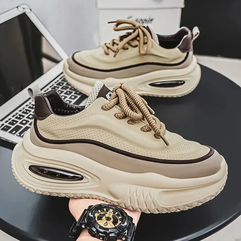 봄 여름 남성 운동화 플랫폼 캐주얼 신발 레트로 Chunky 아빠 신발 streetwear 레이스 업 워킹 남성 운동화