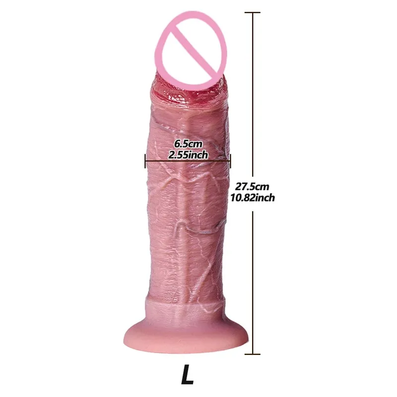 3 Sizes Thick Dildo Soft Silicone Man Penis Adult Women Lesbian Sextoy Clitoris Stimulator Man Dick Suction Cup Female Sex Games — image 10