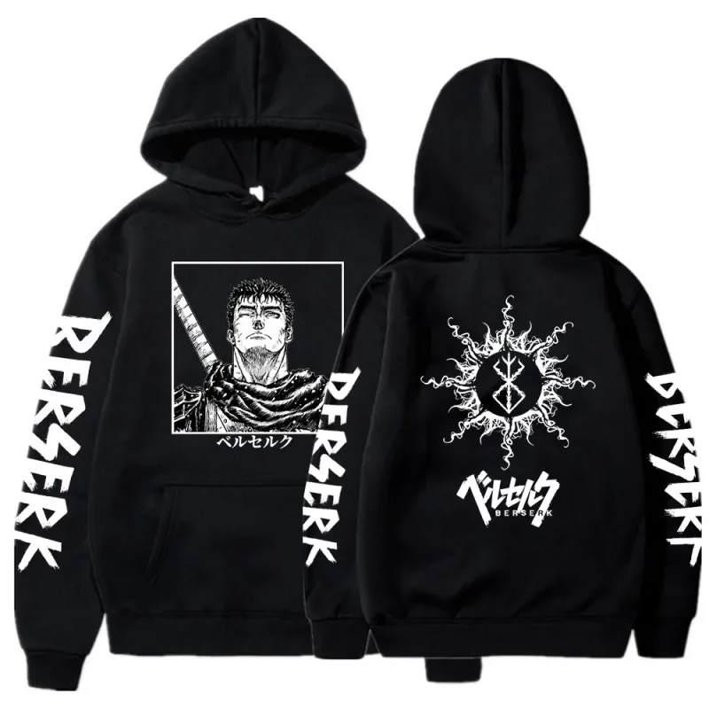 Berserk Rits Hoodies Mannen Vrouwen Lange Mouw Sweatshirt Fleece Oversized Jassen Grappige Berserk Japanse Anime Streetwear — image 39