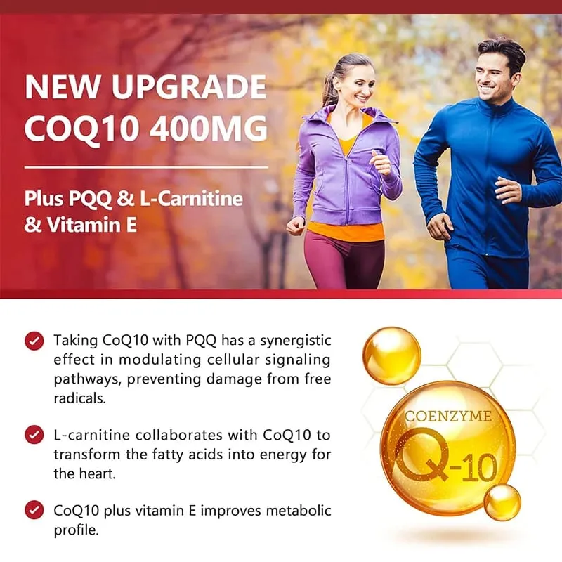 Buy 2 Get 2 Free! CoQ10 Ubiquinol 400mg Capsules Superior Absorption for Heart Health Cellular Energy & Antioxidant Defense — image 4