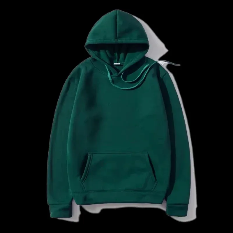 Men's and Women's Solid Color Pocket Hoodies Sports Fitness Sweatshirts Fashionable Casual Pullovers Multi Color — image 10