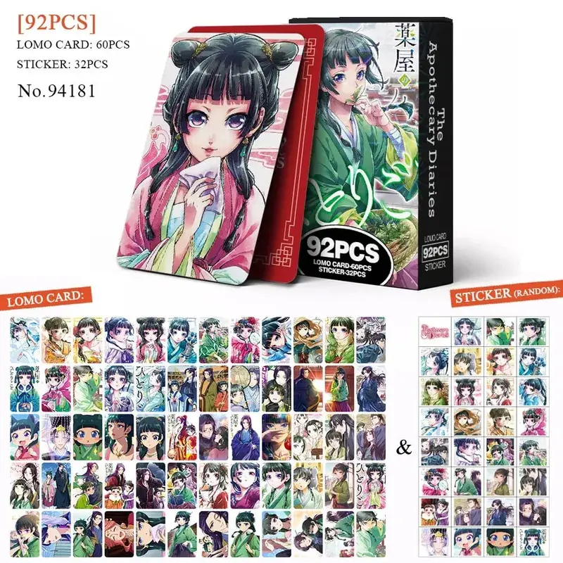 Tarjeta postal de Anime Attack on Titan‌ Lomo, juguete Haikyuu boticario diarios Honkai Star Rail, tarjetas de colección con pegatinas de regalo