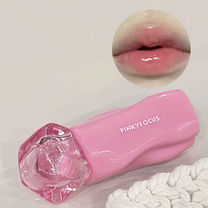Pinkyfocus Lipstick Glossy Mirror Lip Gloss Ενυδατικό Ενυδατικό Ζουμερό Nude Lip Tint Κραγιόν μακράς διαρκείας καθημερινό φυσικό μακιγιάζ — image 12