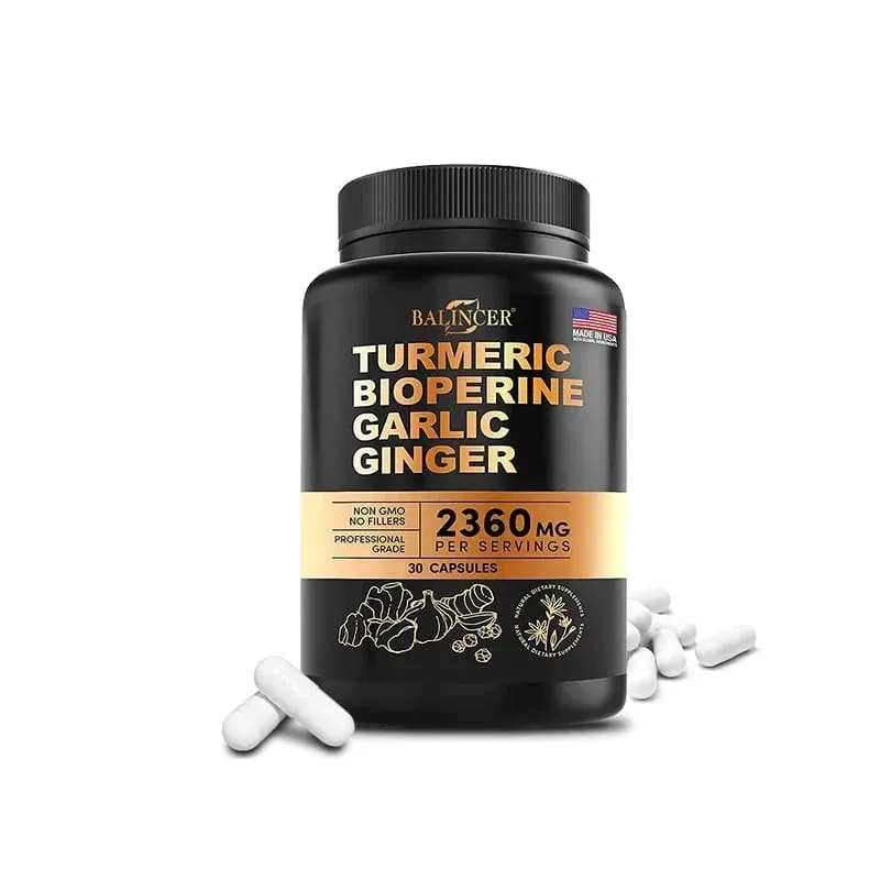 Curcumine de curcuma avec poivre noir pour une absorption optimale Meilleur supplément végétalien pour le soutien des articulations — image 8