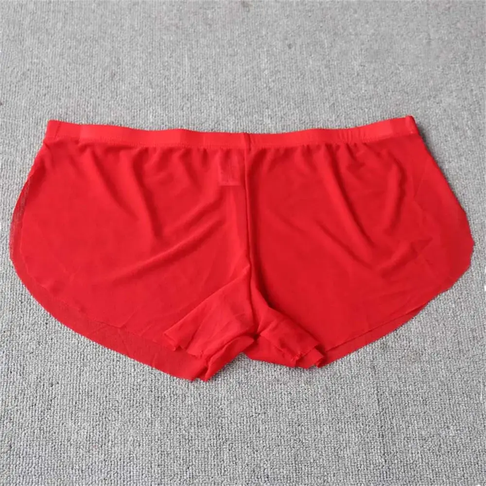Bóxer de malla transparente para hombre, ropa interior Sexy para maletero, pantalones Aro cómodos, pantalones cortos informales de verano — image 6