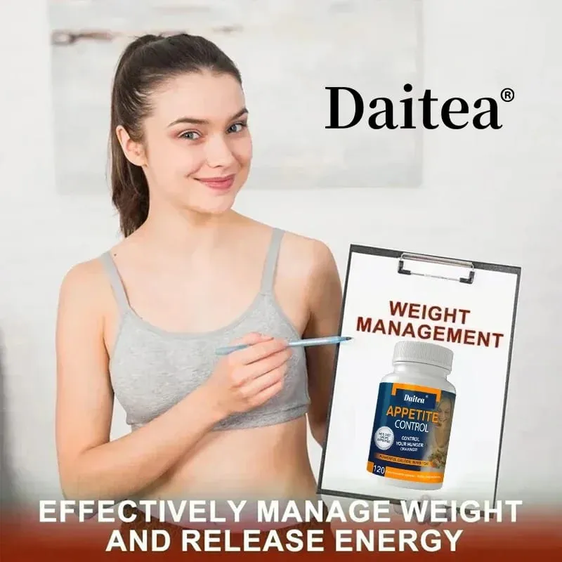 Daitea Appetite Control Capsules - Organic Vitamin C Metabolism Weight Management Powerful Calorie Suppressant