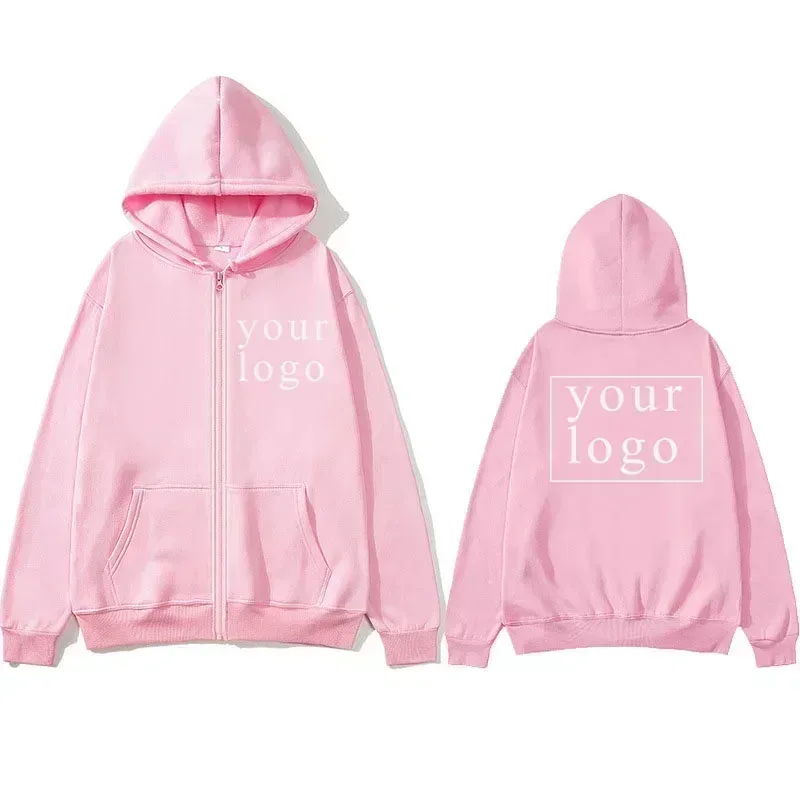Lelaki Wanita Baharu DIY Zip kardigan hoodie 2025 Fesyen Baharu Rekaan Sendiri Logo Jenama/Gambar Tersuai Diperibadikan Di Mana-mana